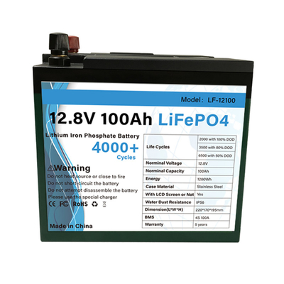 πακέτο μπαταριών 12V 100A LiFePO4 για την αποθήκευση ηλιακής ενέργειας